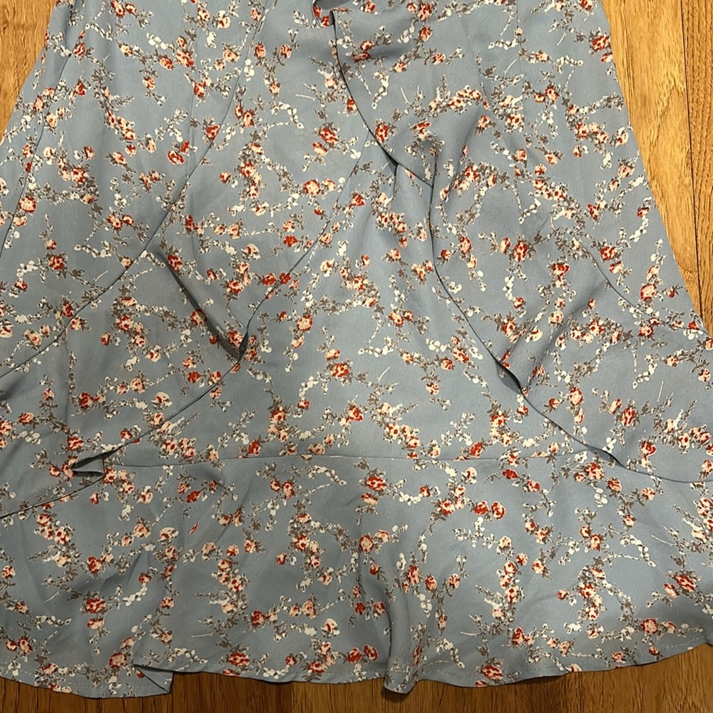 Lulu's Light Blue Floral Ruffle Mini Dress - Picture 6 of 10